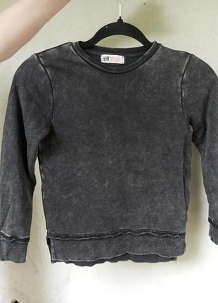 Коттоновый свитшот на девочку 4-6роков h&m