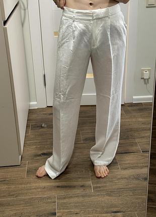 Лляні брюки (льон та віскоза) zara