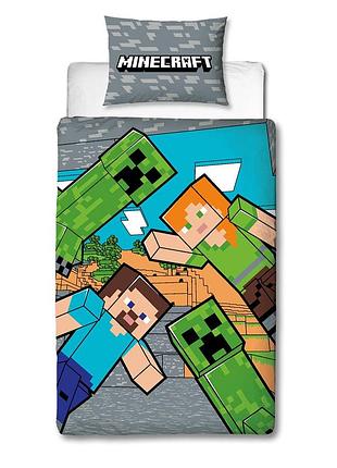 Полуторний комплект постільної білизни minecraft