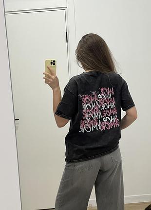 Жіноча футболка оверсайз с принтом amor варена футболка