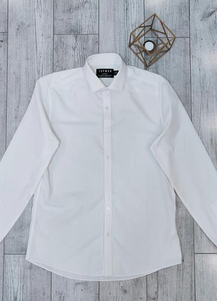 Сорочка чоловіча біла довгий рукав розмір s-m (44-46) бренд " topmаn"