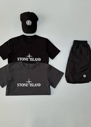 Stone island топ комплекти та шорти з плащівки на літо😍
