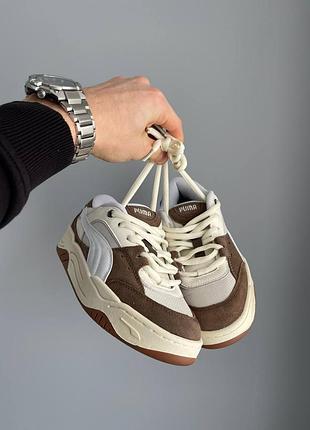 Жіночі кросівки puma-180 white brown