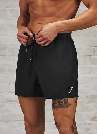 Мужские черные спортивные шорты gymshark a2a1m s 🛍️1+1=3🛍️