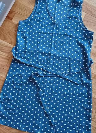 Платье летнее синее с поясом