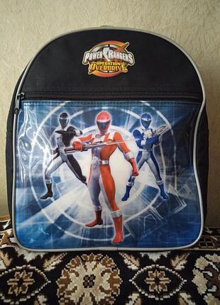 Детский рюкзак школьный kite каркасный power rangers