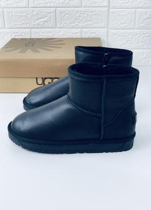 Ugg кожаные натуральные женские угги уги шкіряні жіночі уггі4 фото