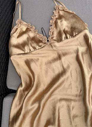 Сатинова сукня-комбінація zara