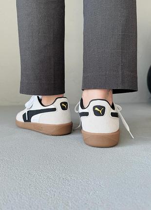 Кроссовки puma palermo leather white grey black gum5 фото
