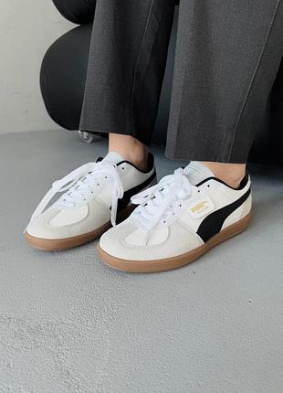 Кроссовки puma palermo leather tubular grey black gum