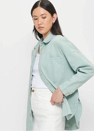 Сорочка оверсайз кольору м’яти