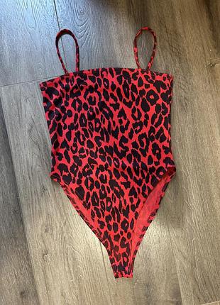 Леопардовий боді boohoo