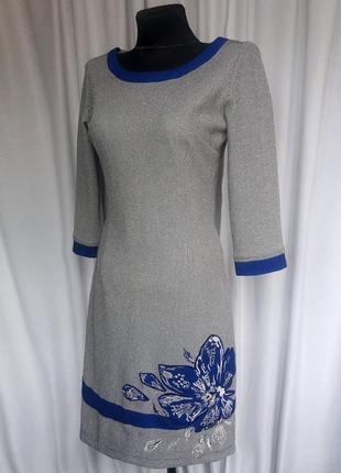 Стильное платье, аппликация и вышивка. турция. новое, р. 42-44, 50-54