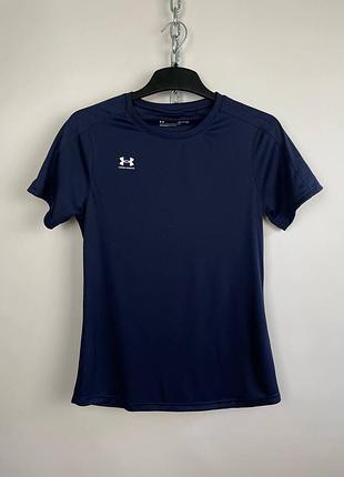 Жіноча синя спортивна футболка under armour challenger training