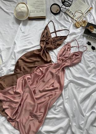 Шелковое платье комбинация