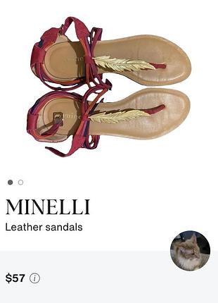 Шикарні шкіряні сандалі босоніжки minelli