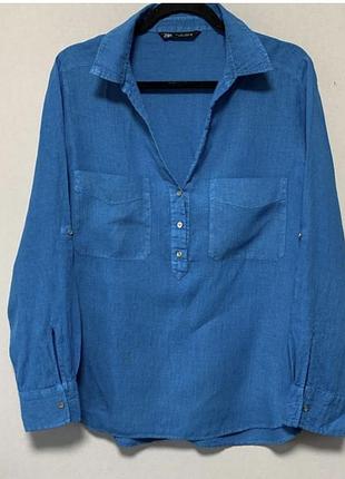 Льняна блуза zara