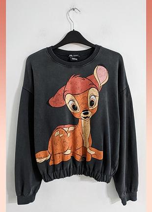 Свитшот вареный zara disney bambi