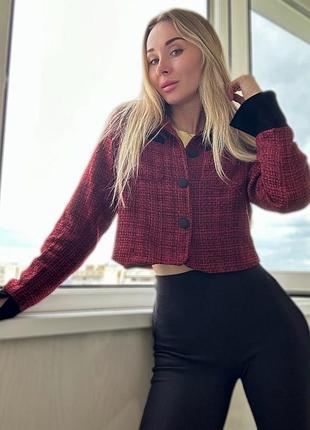 Твидовый жакет / рубашка