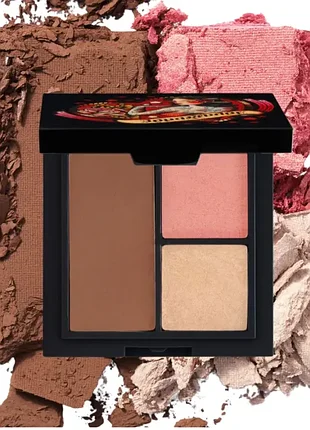 Палетка для контурингу reina rebelde on your face contour + color trio coqueta 7 г