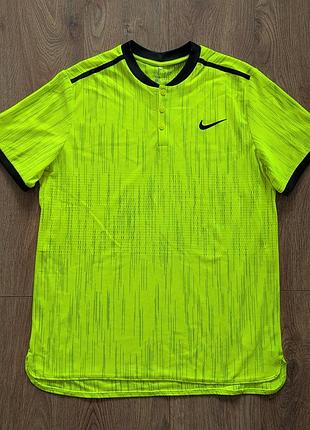 Nike dry advantage tennis polo volt/black оригинальная футболка