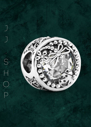 Срібна намистина шарм "бабка та сонечко" pandora (пандора) 797047cz