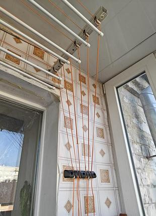 Крепление, держатель потолочной сушилки фиксатор гребенка,  6 веревок