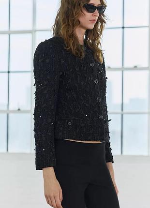 Жакет з паєтками zara