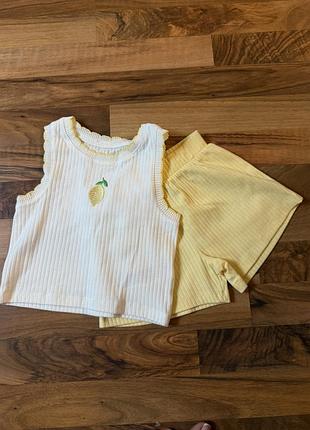 Комплект шорти+топ з лимончиком