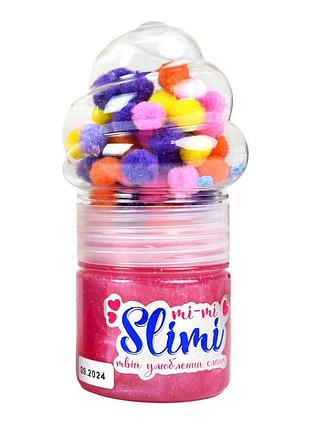 Игрушка-антистресс слайм mi-mi slimi 71827st(pink) с помпонами