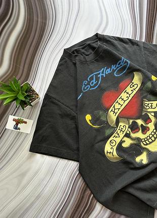 Оверсайз ed hardy футболка l southpole style