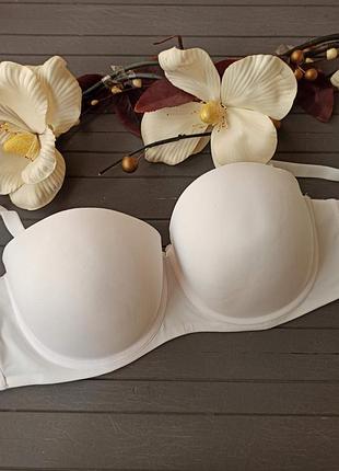 Очень классный гладкий бесшовный бюстгальтер балконетт 90е
