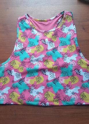Топ яркий розовый м