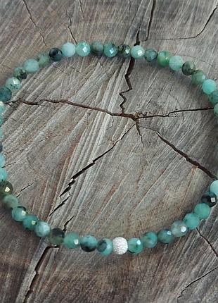 Браслет из натурального нефрита 17 см