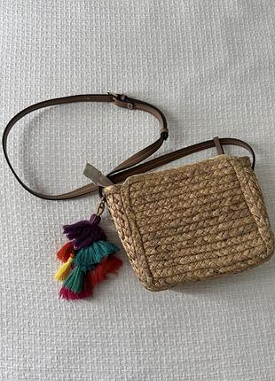 Сумка жіноча parfois маленька на плече з натуральної рафії