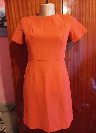 Коралловое платье xs