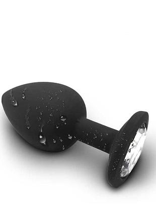 Анальная пробка с кристаллом в мешочке секс игрушки для взрослых