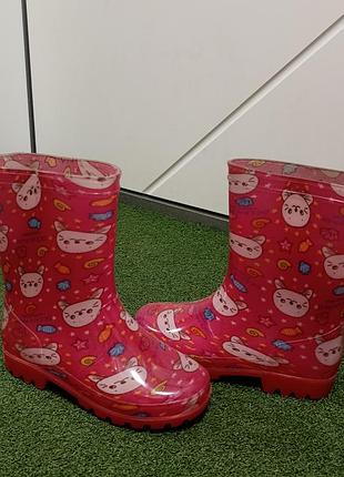 Продам гумові чобітки на дівчинку 31 р