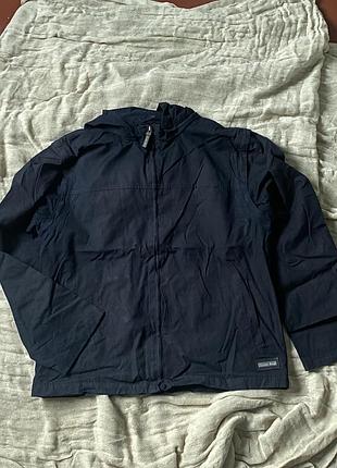 Вітровка жіноча синя, захист від вітру і дощу темно-синя