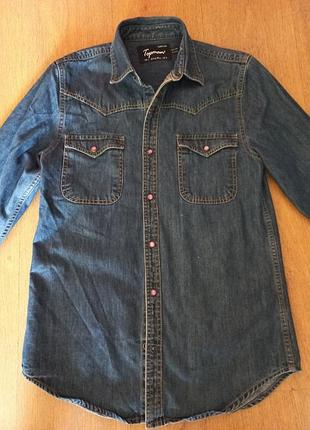 Джинсова рубашка topman розмір s підліткова