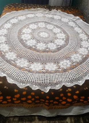 Скатерка кругла гачком,170см