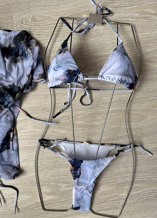 Купальник 4-ка з топом та парео в комплекті розміри с м л
