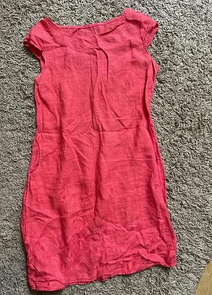 Яскраве ляне плаття 100% льон італія