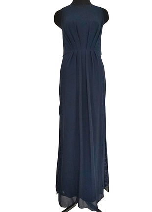 Длинное шифоновое платье с кружевом