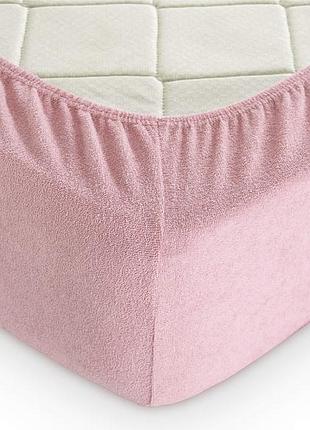 Простынь на резинке 180х200х20см махровая тм ярослав пудра