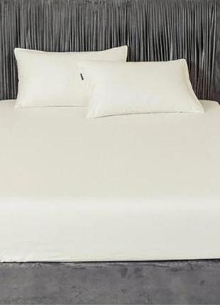 Простынь на резинке 160х200х20см сатин тм ярослав №4 молочный