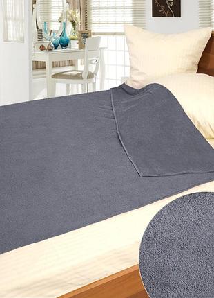 Простынь махровая 175х200см ярослав серый