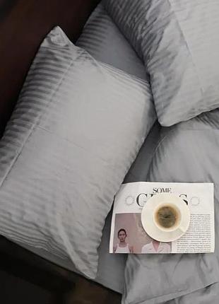 Пододеяльник 145х215см страйп сатин ярослав №03 серый