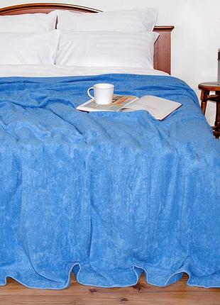 Простынь махровая 140х200см ярослав голубой