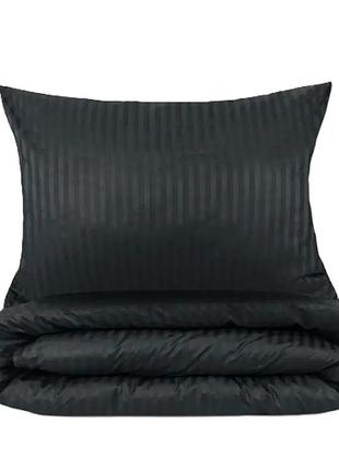 Постельное белье евро страйп сатин ярослав диз.№08 черный